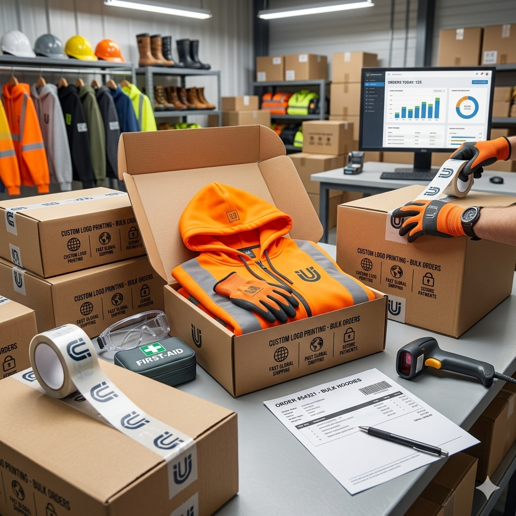 Unity Workwear team and workwear collection